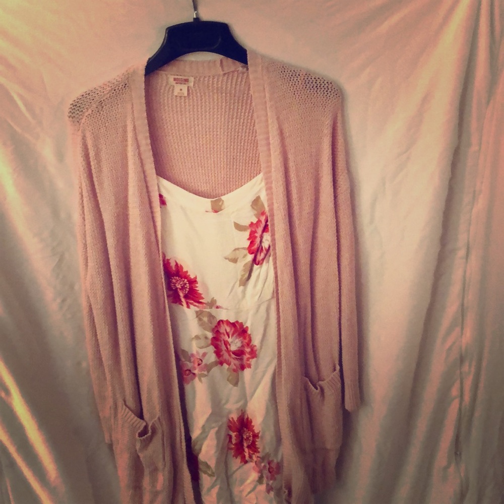 Dress and cardigan